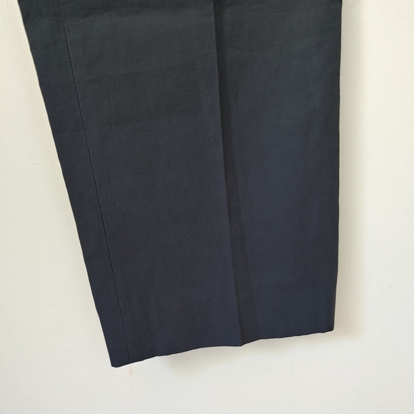 NWT Sandro Smart Cotton Linen Trousers Size US 34 EU 42 Navy Blue - Picture 10 of 15